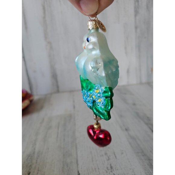 Radko lovey dovey Dove bird heart morning ornament vintage Xmas tree - Picture 2 of 11